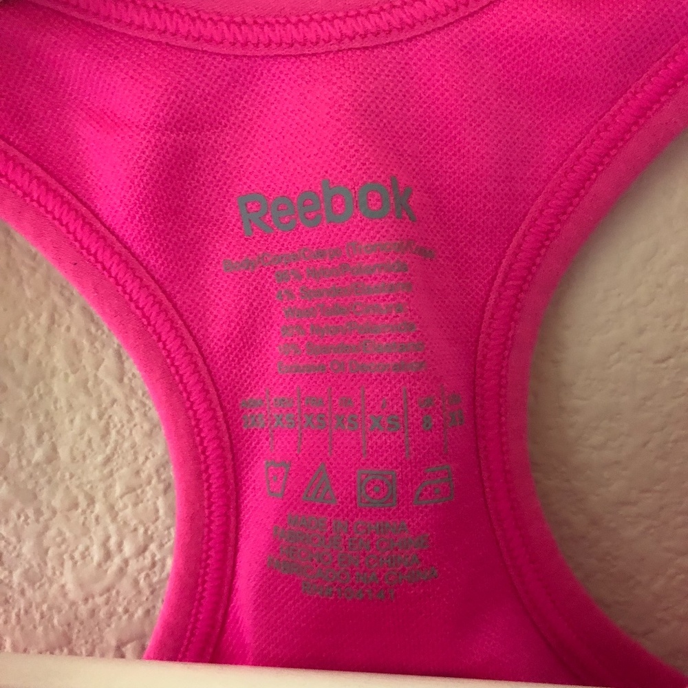 Hot Pink Reebok XXS Sports Bra - Like New - Picture 3 of 4